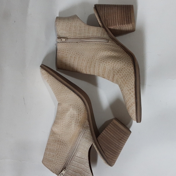 Lucky brand Shyna woman 10M beige ankle booties leather Office Festival event - Picture 11 of 16